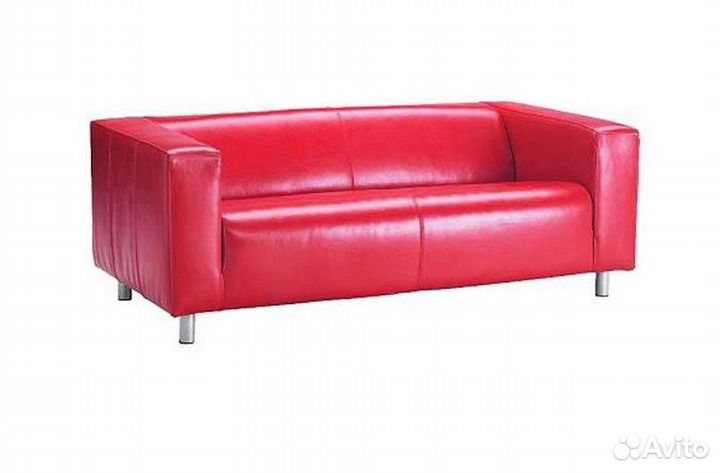 Чехол к дивану Клиппан IKEA. Натуральная кожа высо