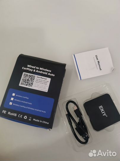 Бепроводной адаптер Apple Carplay Android Auto Box