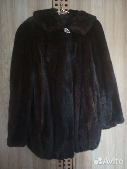 Шуба норковая с капюшоном
