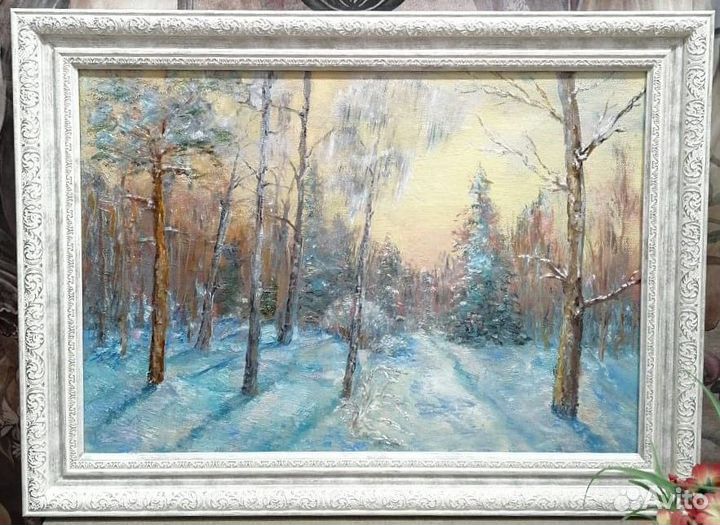Картина маслом «Зимнее утро»