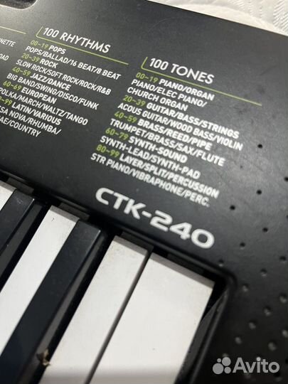 Синтезатор casio ctk-240