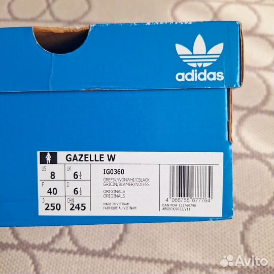 Кроссовки новые Adidas Gazelle (40 F, 6.5 UK)