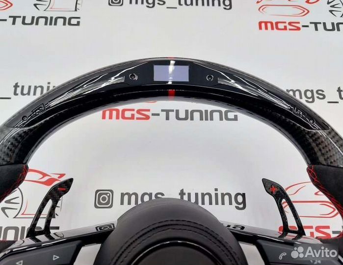 Руль Audi RS карбон дисплей Ауди A4 B9 RS4 А4 рс4