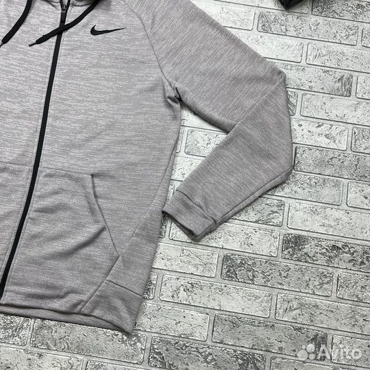 Nike Dri-Fit Zip Fleece Striped Training Hoodie