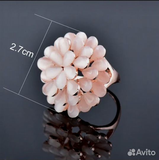 Кольцо россыпь опала