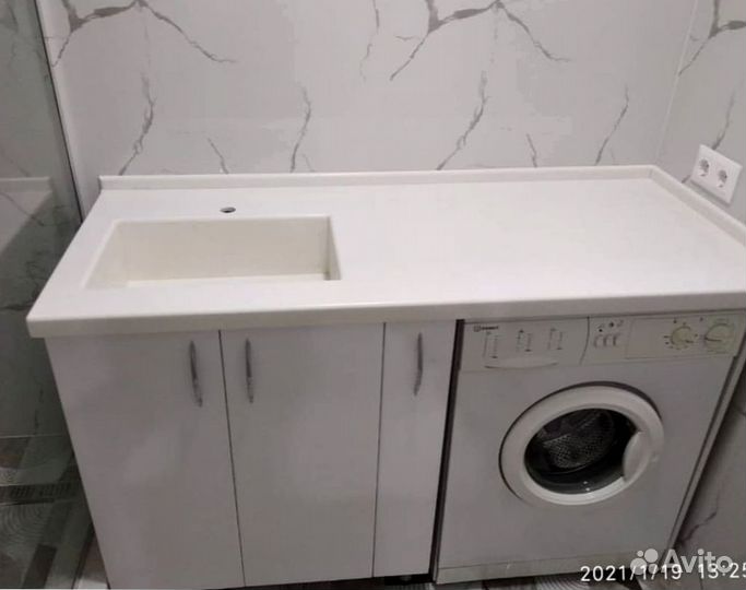 Столешница для ванной из искуственного камня