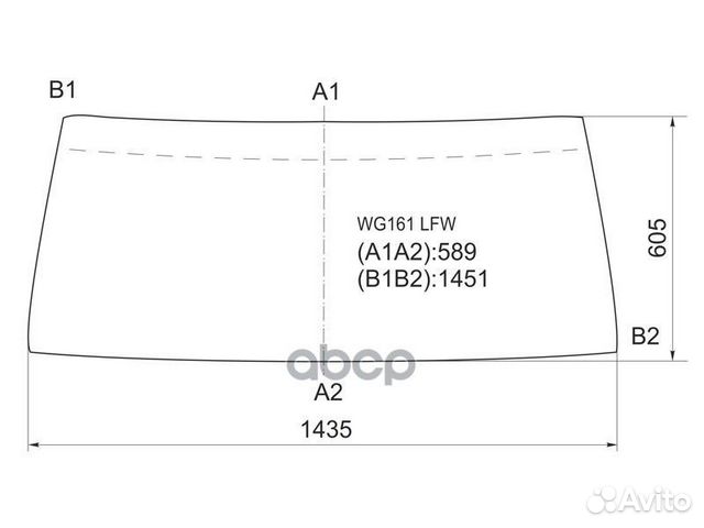 Стекло лобовое (В резинку) Nissan Patrol 87-97