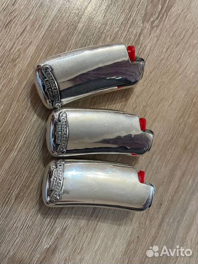 Зажигалки серебро Chrome Hearts