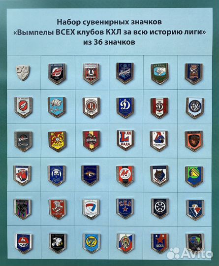 Коллекция хоккейных значков 