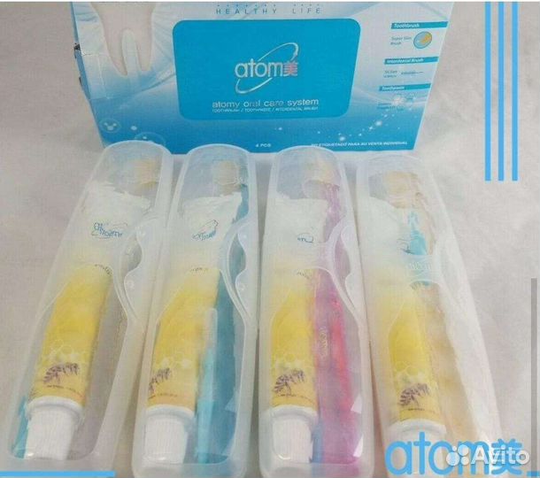 Дорожный набор atomy: зубная паста, зубная щётка