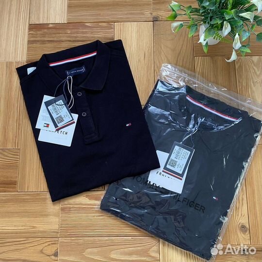 Поло tommy hilfiger черное