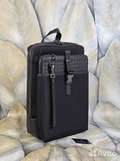 Шикарный кожаный рюкзак Bottega Veneta 2в1