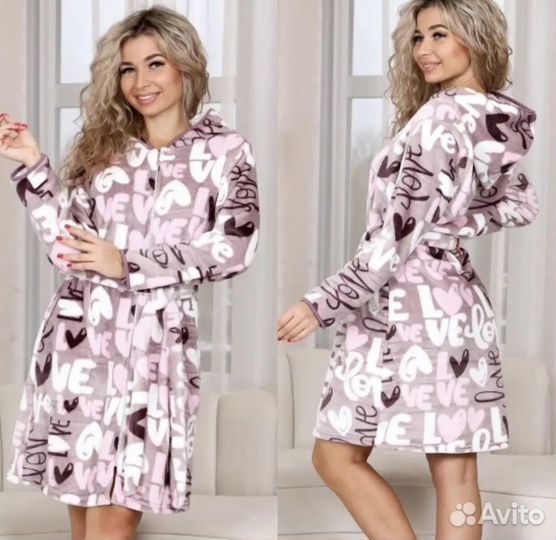 Халат махровый женский, мужской