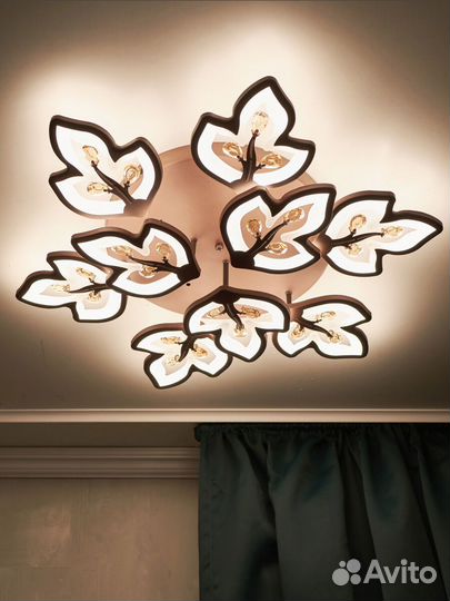 Люстра светодиодная потолочная с пультом 9 ламп