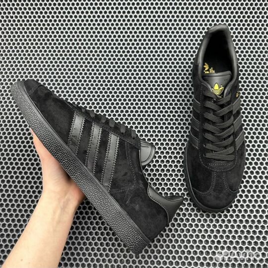 Кроссовки Adidas Gazelle ADV Black Gold Metallic