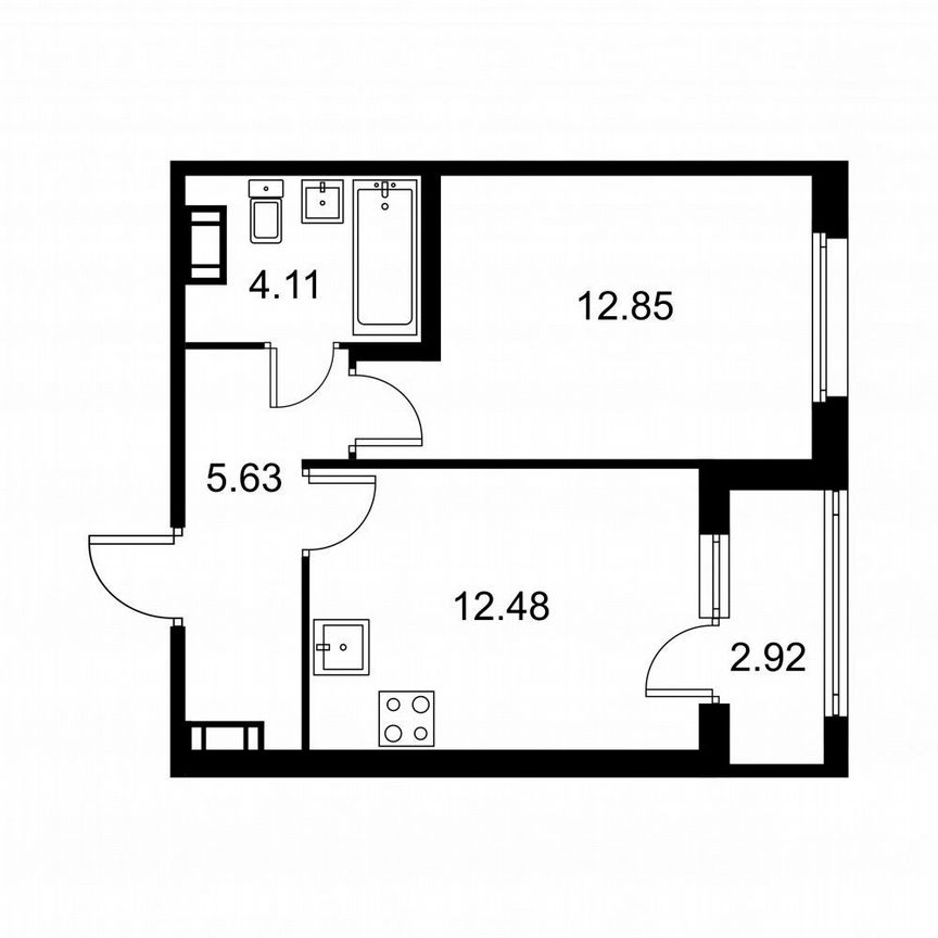 1-к. квартира, 36,5 м², 7/9 эт.