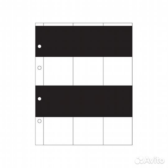 Лист для медалей на 6 ячеек. Формат Оптима