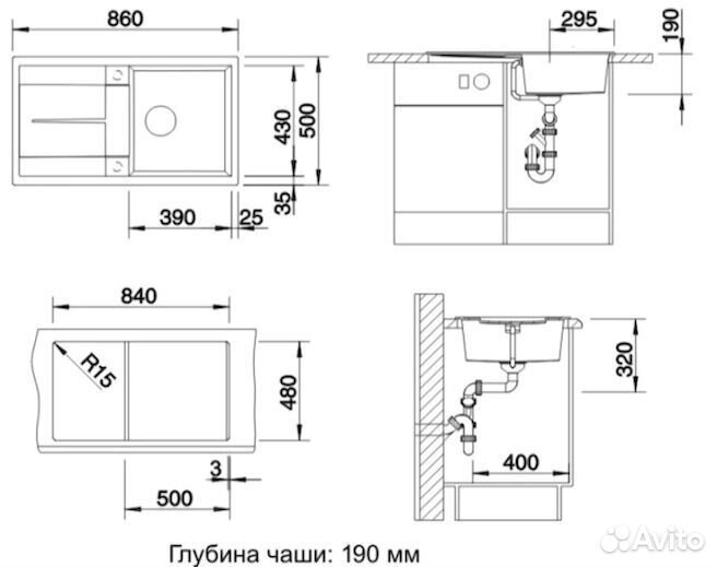 Кухонные мойки графит blanco metra 5 S