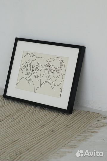 Постер line-art Мечтатели