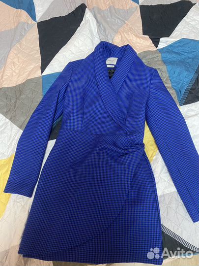 Платье пиджак синее