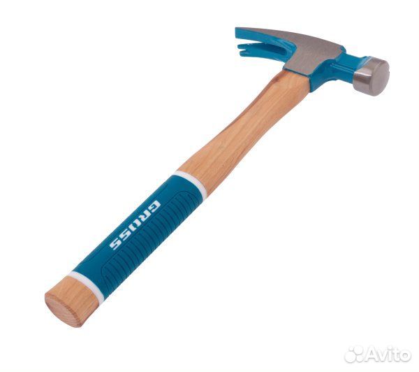 Молоток-гвоздодер, 560 г, угол 75, магнит, обрези