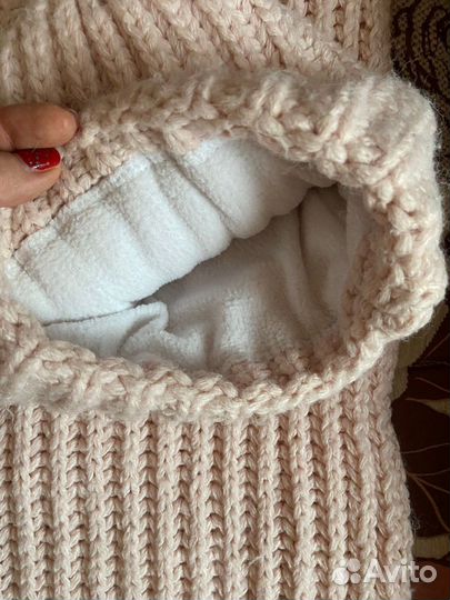 Тёплый комплект шапка+снуд