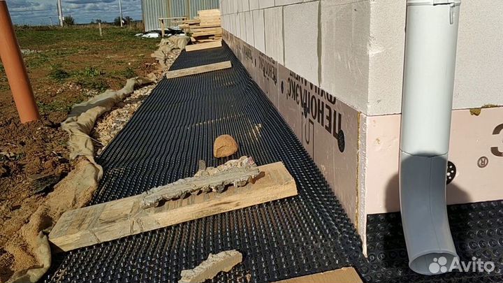 Профилированная мембрана для фундамента промышленн