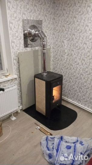 Печь камин на дровах