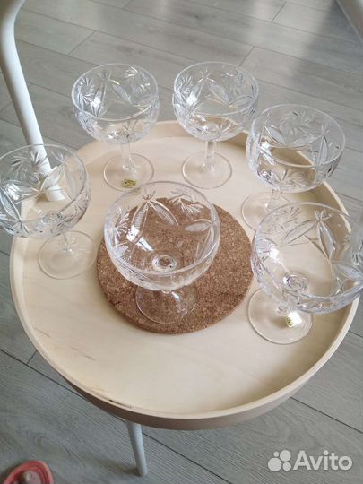 Хрустальные бокалы для шампанского