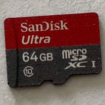 Карта памяти 64 Гб SanDisk Ultra micro sdxc UHS-l