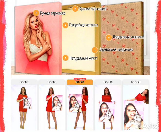 Портрет на холсте по фото