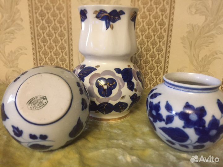 Ваза для цветов Штоф лфз Хайта Гжель