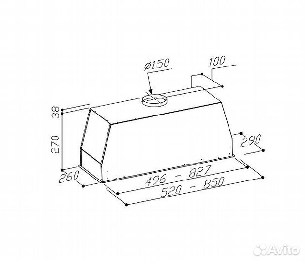 Вытяжка sirius SM 927 B 50