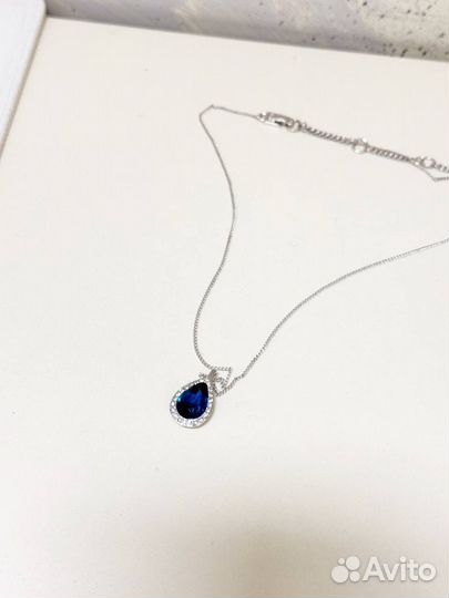 Подвеска Givenchy Silver-Blue Logo Оригинал