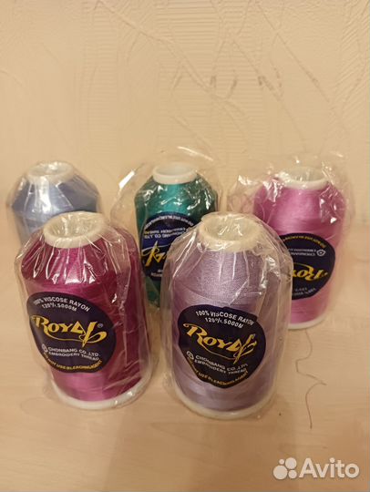 Нитки в бабинах для вышивания