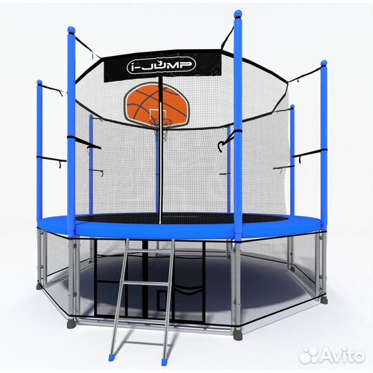 Батут I-jump basket 10FT blue / green