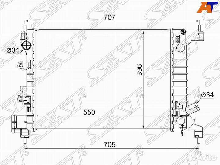 Радиатор Chevrolet Aveo 11-15