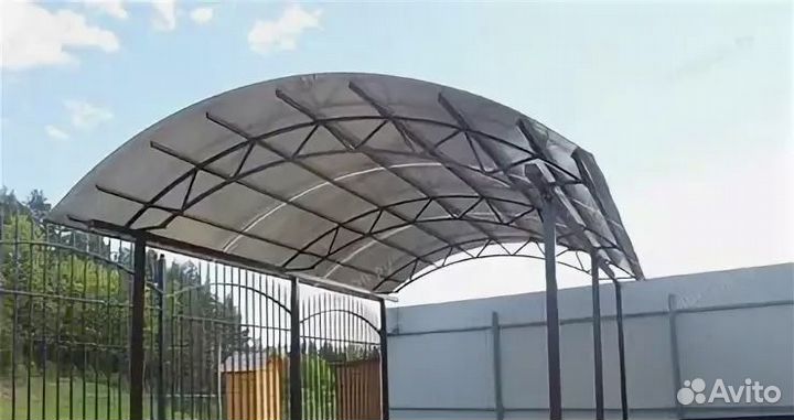 Навесы из поликарбоната профнастила Козырьки