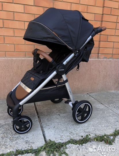 Коляска luxmom 730 (рама серебро )