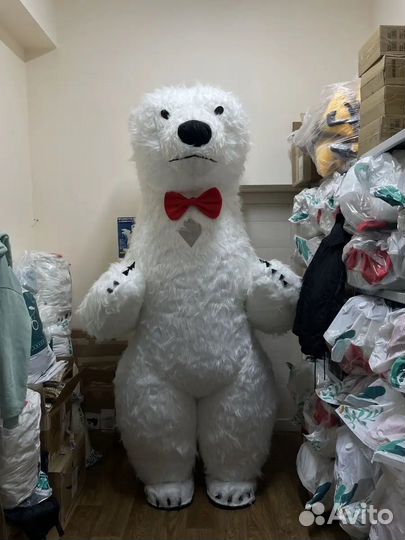 Надвуной костюм белый мишка умка аэрокостюм