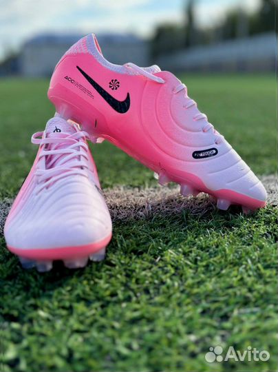 Бутсы Nike Tiempo Legend X pink and white