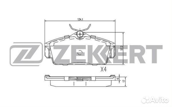 Колодки торм. диск. передн. Nissan Almera (N16) 00