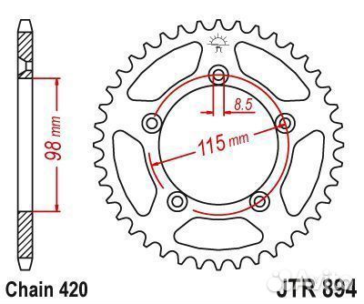 JT Звезда цепного привода JTR894.48