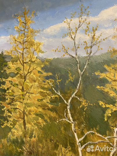 Картина маслом на холсте большая пейзаж