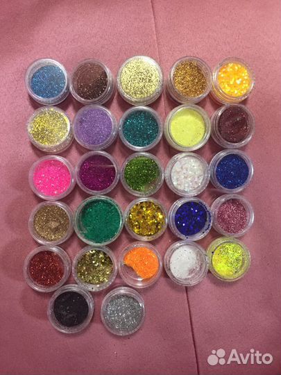 Блёстки, втирка, бульки