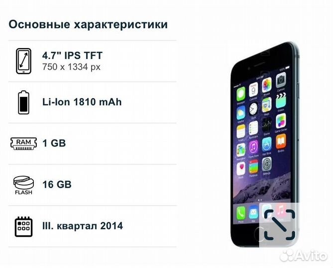 iPhone 6, 16 ГБ