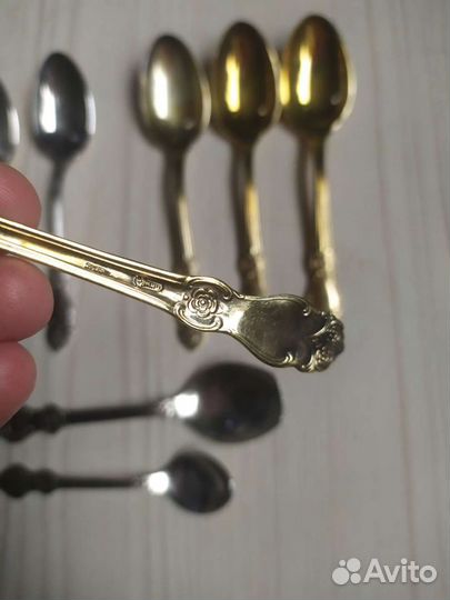 Наборы СССР ложки, вилки мельхиор, серебряные