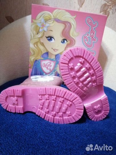 Сапоги резиновые для девочки 23 размер