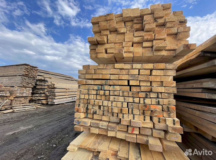 Доска обрезная сосна ель