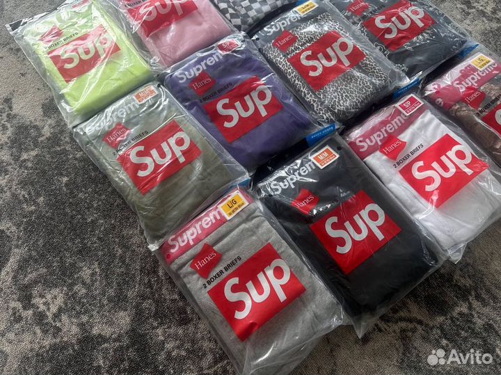 Трусы Supreme boxer briefs hanes